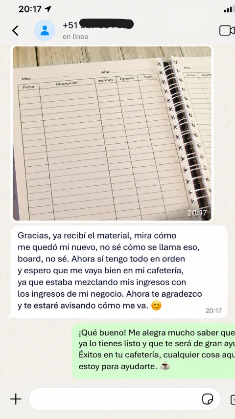 Testimonio real de una emprendedora que aplicó el Kit de Control Financiero 1