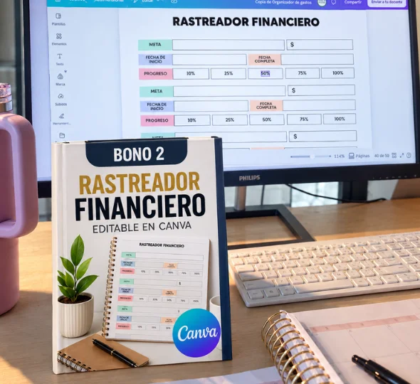 Rastreador Financiero Editable en Canva